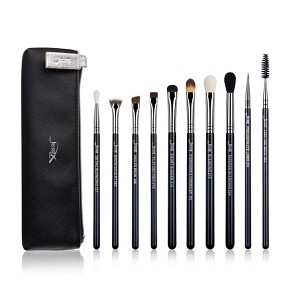 JESSUP BEAUTY PRO Eye Makeup 10 pcs Brush Set + Cosmetic Bag T315 - PROFESSZIONÁLIS SMINKECSETKÉSZLET + NESZESZER