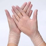 BF COSMETICS PVC Glove White "M" - ELDOBHATÓ PVC ÁTTETSZŐ VÉDŐKESZTYŰ