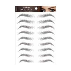   BF COSMETICS Eyebrow Tattoo Sticker - 9 pár FEKETE VÍZÁLLÓ SZEMÖLDÖK