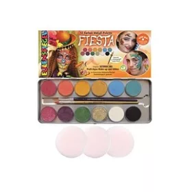   EULENSPIEGEL Fiesta Palette - Professzionális vízbázisú arcfesték és testfesték paletta  + ecset