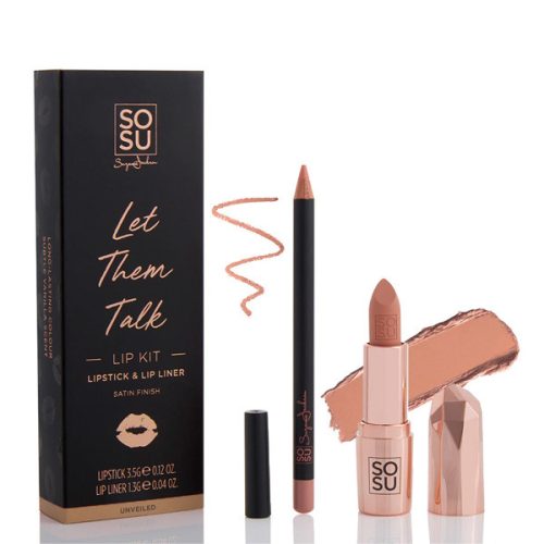 SOSU COSMETICS Let Them Talk Stripped Lip Kit - Ajakrúzs és kontúrceruza ajándékcsomag - Unveiled