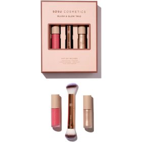   SOSU COSMETICS Blush & Highlight Set - Ajándékcsomag (pirosító, highlighter, ecset)