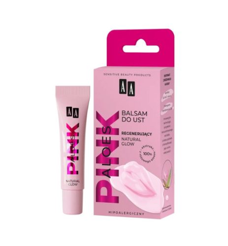 AA Cosmetics - AA PINK ALOES Regenerating Lip Lotion - Natural Glow - Regeneráló hatású Ajakbalzsam