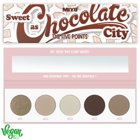   MIYO Five Points Palette-Szemfesték paletta 22 Sweet as chocolate city