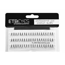 Flare Medium Black Eyelashes - Tincses műszempilla - M - 60 db - EY01002