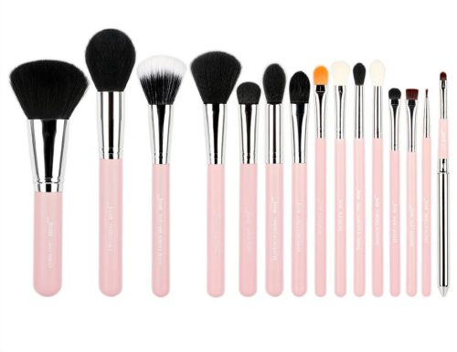 JESSUP Pink Essential Makeup Brush Set 15 Pcs- Professzionális sminkecset készlet - T094