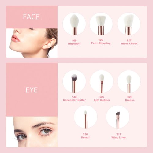 JESSUP Individual 8Pcs Makeup Brushes - T218 - 8 darabos Ecset készlet