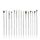 JESSUP 15pcs Brushes Set- White & Silver - T237  - 15 darabos Ecset készlet