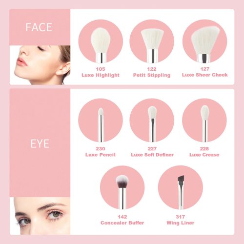 JESSUP Individual 8Pcs Makeup Brush Set - T238 - 8 darabos Ecset készlet