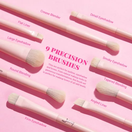 JESSUP Makeup Brush Gift Set Crystal Pink - T495-G - 14 darabos Ecset készlet 