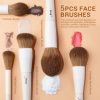 JESSUP Luxury Light Gray Face Makeup Brush Set 5 pcs - T493 - 5 darabos Ecset készlet