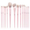 JESSUP Crystal Pink Makeup Brushes Set Premium Vegan T495 - 14 darabos Ecset készlet 