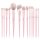 JESSUP Crystal Pink Makeup Brushes Set Premium Vegan T495 - 14 darabos Ecset készlet 