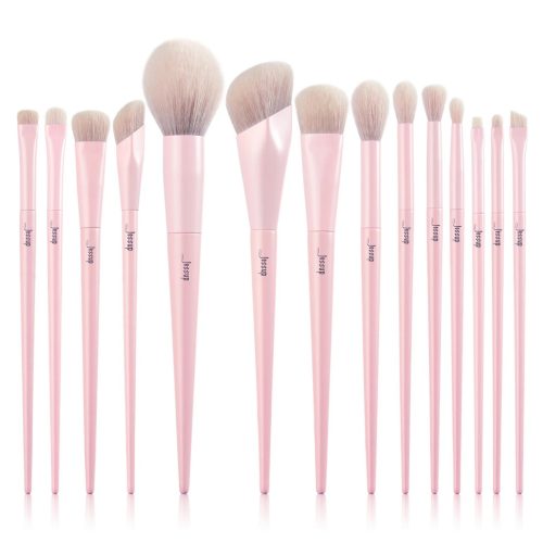 JESSUP Crystal Pink Makeup Brushes Set Premium Vegan T495 - 14 darabos Ecset készlet 