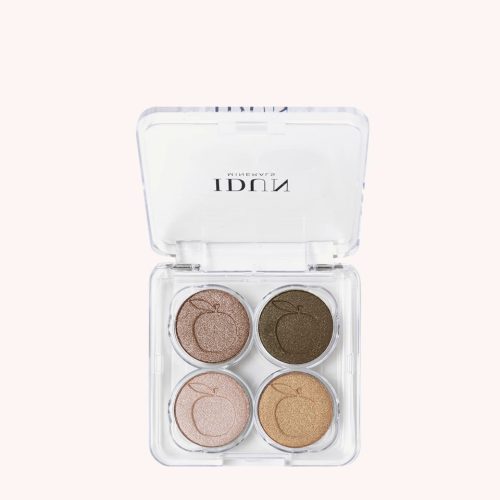 IDUN Minerals Eyeshadow Quad Palette Browns Gold Pink - Szemfesték paletta (barna-arany-pink)