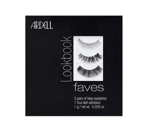 ARDELL Lookbook Faves 3 Pairs Lash + Duo Lash Adhesive - 3 PÁR 100% TERMÉSZETES MŰSZEMPILLA SZETT RAGASZTÓVAL