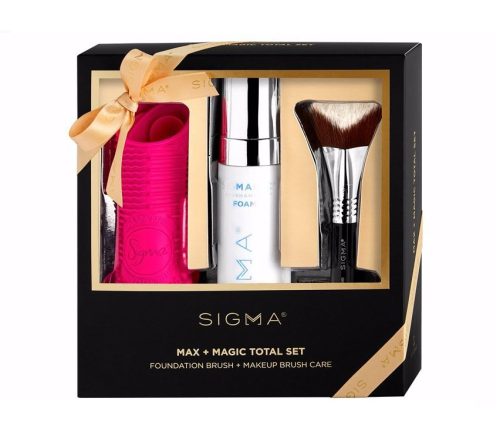 SIGMA BEAUTY Max + Magic Total Set - Professzionális ecset + tisztító készlet