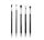 JESSUP 5 pcs Brush Set Black/Silver T302 - PROFESSZIONÁLIS SMINKECSET KÉSZLET ARCRA SZEMRE