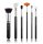 JESSUP 6 pcs Brush Set Black/Silver T304 - PROFESSZIONÁLIS SMINKECSET KÉSZLET ARCRA SZEMRE