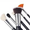 JESSUP 6 pcs Brush Set Black/Silver T304 - PROFESSZIONÁLIS SMINKECSET KÉSZLET ARCRA SZEMRE