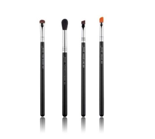 JESSUP 4 pcs Brush Set Black/Silver T306 - PROFESSZIONÁLIS SMINKECSET KÉSZLET ARCRA SZEMRE