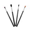 JESSUP 4 pcs Brush Set Black/Silver T306 - PROFESSZIONÁLIS SMINKECSET KÉSZLET ARCRA SZEMRE