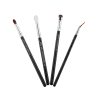 JESSUP 4 pcs Brush Set Black/Silver T308 - PROFESSZIONÁLIS SMINKECSET KÉSZLET ARCRA SZEMRE