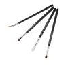 JESSUP 4 pcs Brush Set Black/Silver T308 - PROFESSZIONÁLIS SMINKECSET KÉSZLET ARCRA SZEMRE