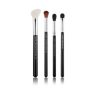 JESSUP 4 pcs Brush Set Black/Silver T311 - PROFESSZIONÁLIS SMINKECSET KÉSZLET ARCRA SZEMRE