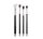 JESSUP 4 pcs Brush Set Black/Silver T311 - PROFESSZIONÁLIS SMINKECSET KÉSZLET ARCRA SZEMRE