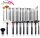 JESSUP 34 pcs Brush Set Black/Silver T313 - PROFESSZIONÁLIS SMINKECSET KÉSZLET ARCA SZEMRE