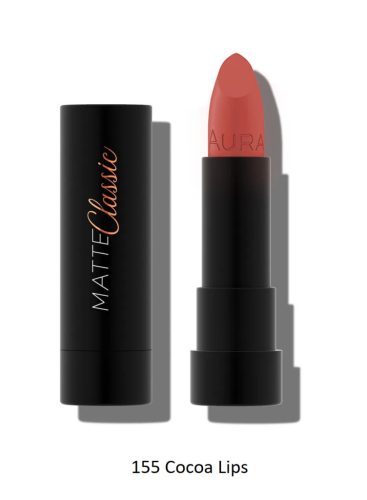 AURA Lipstick Classic MATTE - Klasszikus matt rúzs - 155 Cocoa Lips