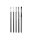 JESSUP 5 pcs Brush Pro Set Black/Silver T325 - PROFESSZIONÁLIS AJAKFESTŐ ECSETKÉSZLET