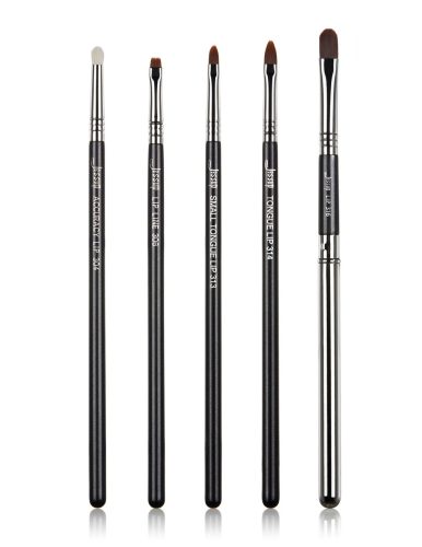 JESSUP 5 pcs Brush Pro Set Black/Silver T325 - PROFESSZIONÁLIS AJAKFESTŐ ECSETKÉSZLET